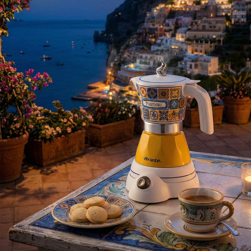 Ariete Moka Positano Electric cafetera moka eléctrica 1358PO, negra