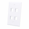Intellinet 163316 Caja de superficie para 4 módulos Keystone, blanca