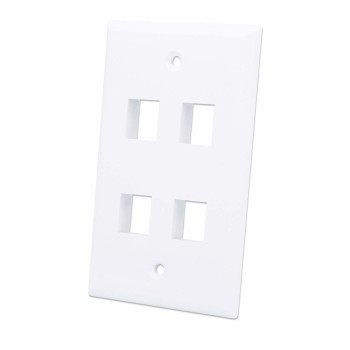 Intellinet 163316 Caja de superficie para 4 módulos Keystone, blanca