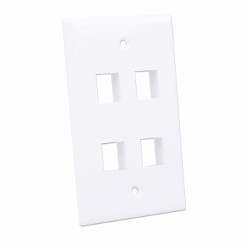 Intellinet 163316 Caja de superficie para 4 módulos Keystone, blanca