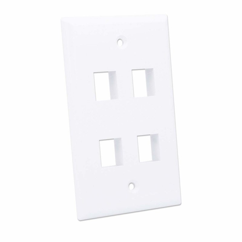 Intellinet 163316 Caja de superficie para 4 módulos Keystone, blanca