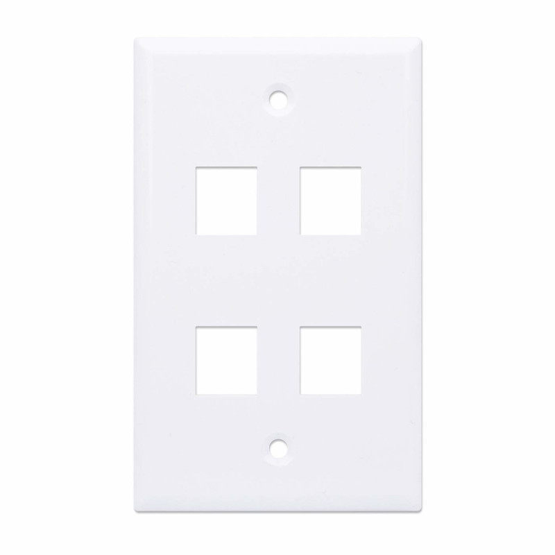 Intellinet 163316 Caja de superficie para 4 módulos Keystone, blanca
