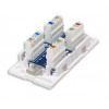 Intellinet 504904 Jack Keystone Cat5e UTP, técnica de conexión por desplazamiento LSA de 90 grados, blanco