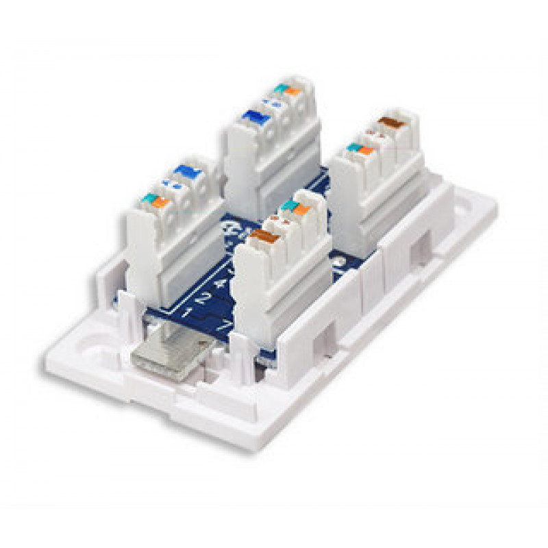 Intellinet 504904 Jack Keystone Cat5e UTP, técnica de conexión por desplazamiento LSA de 90 grados, blanco