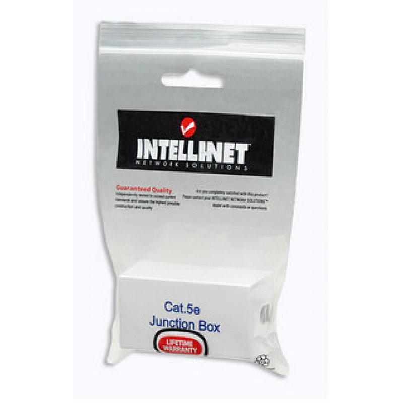 Intellinet 504904 Jack Keystone Cat5e UTP, técnica de conexión por desplazamiento LSA de 90 grados, blanco