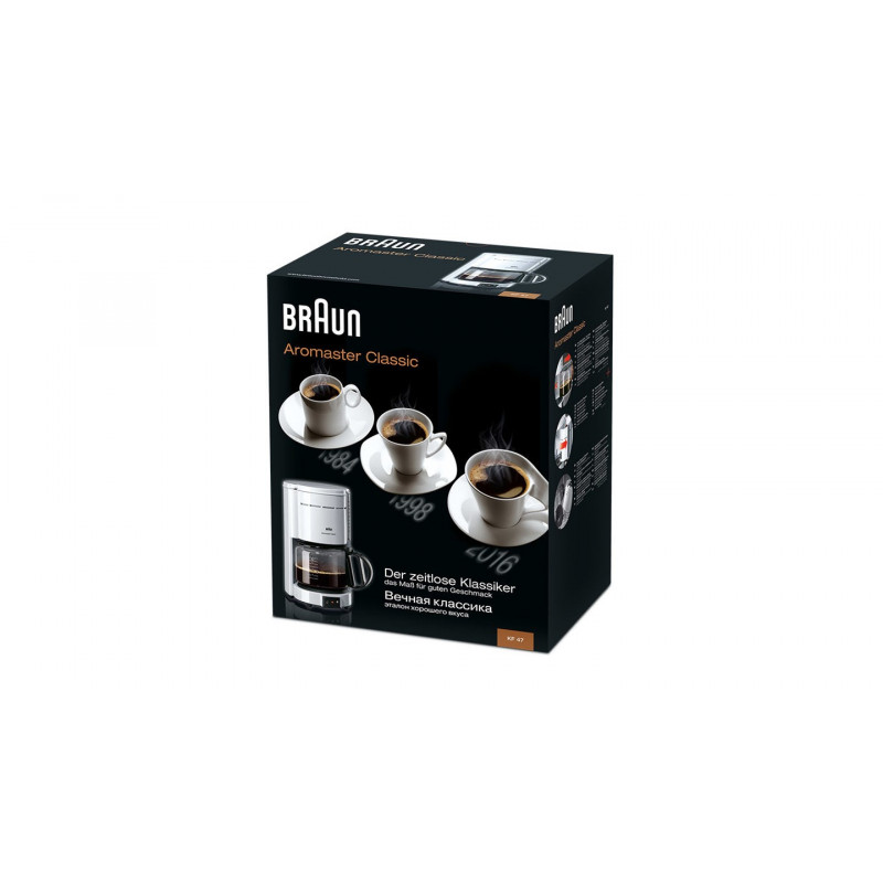 Braun KF 47/1 WH cafetera de filtro, 1000 W, blanca