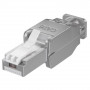 Techly 105889 Conector modular RJ45 Cat6 STP sin herramientas, 1G, apantallado, transparente
