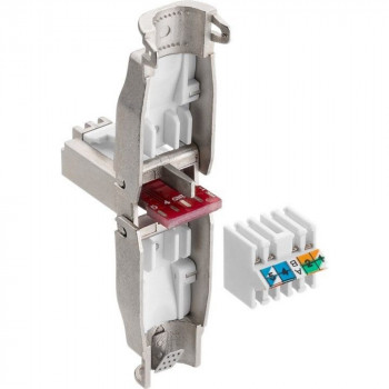 Techly 105872 RJ45 Cat6a 10G Conector modular sin herramientas, STP
