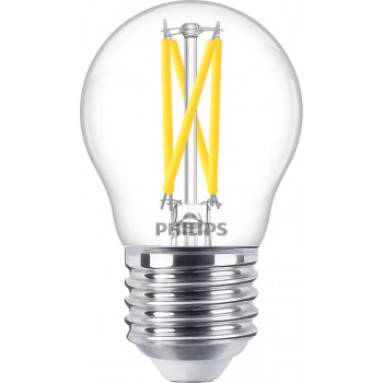 Philips LED Classic WarmGlow P45 transparente regulable E27 2,3W 250lm 2200-2700K