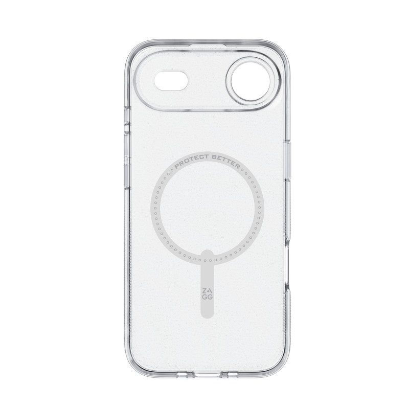 Funda ZAGG Milan Snap para Apple iPhone 13 Pro Max - transparente con remolino de purpurina