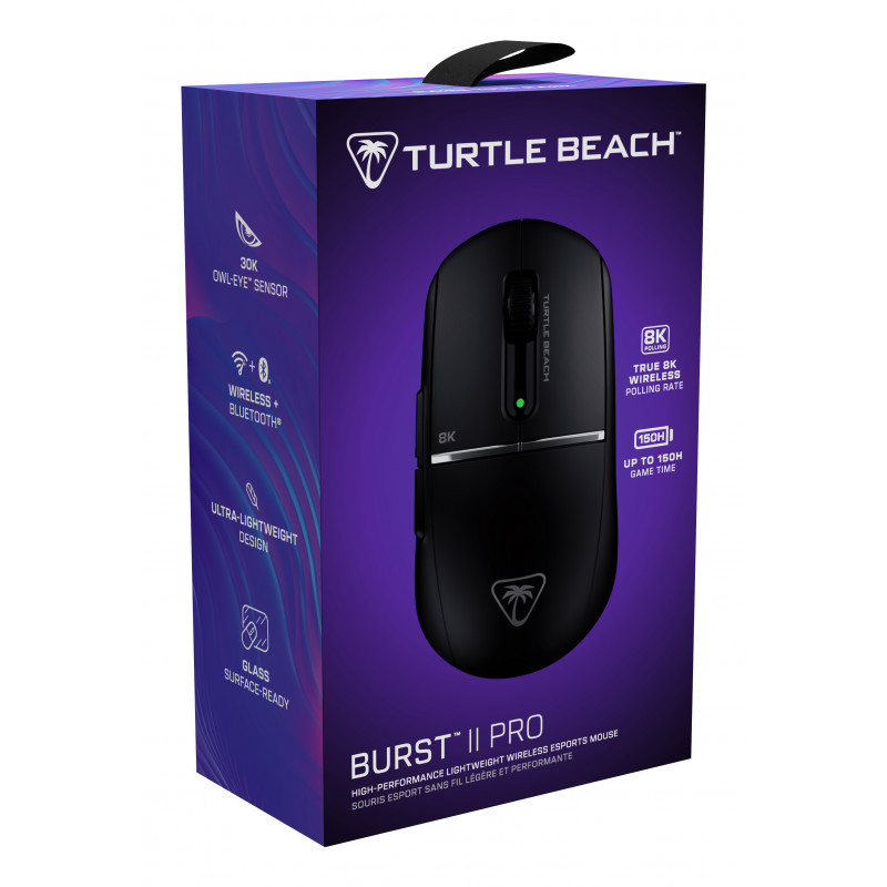 Turtle Beach Burst II Pro ratón gaming inalámbrico, negro (TBM-2102-05)