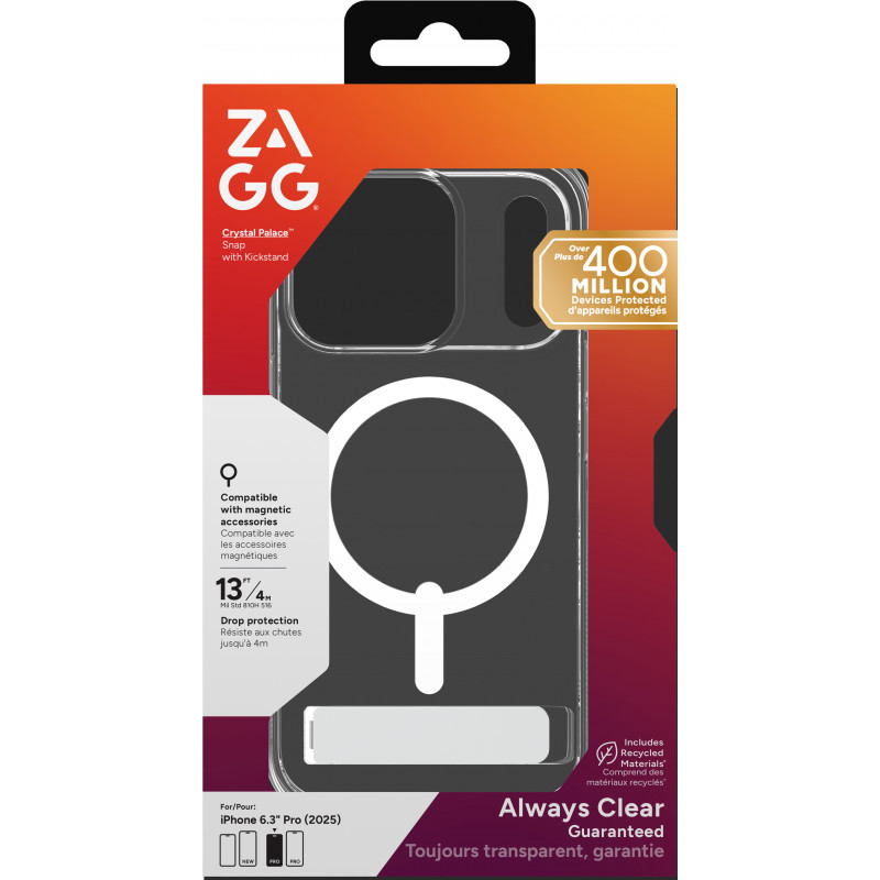 ZAGG Crystal Palace Snap Case para iPhone 17 Pro - Transparente