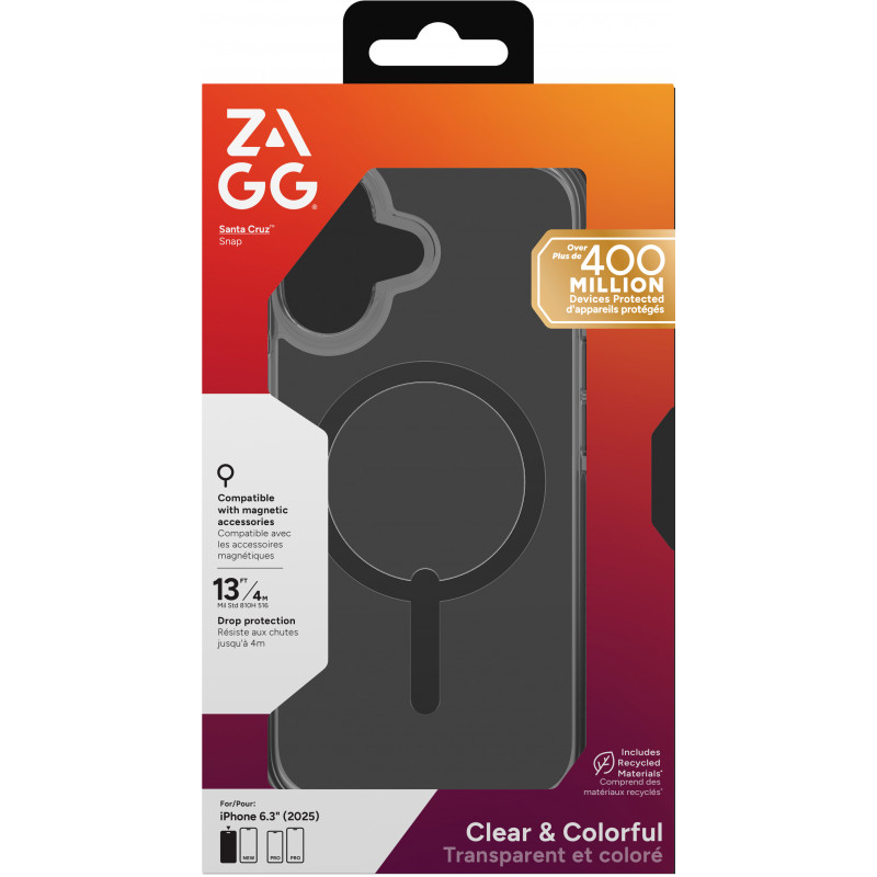 ZAGG Santa Cruz Snap Funda para Apple iPhone 17 - Negra