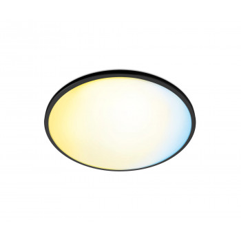 Lámpara de techo Signify WiZ Super Slim, blanco ajustable y color, 14 W, negra