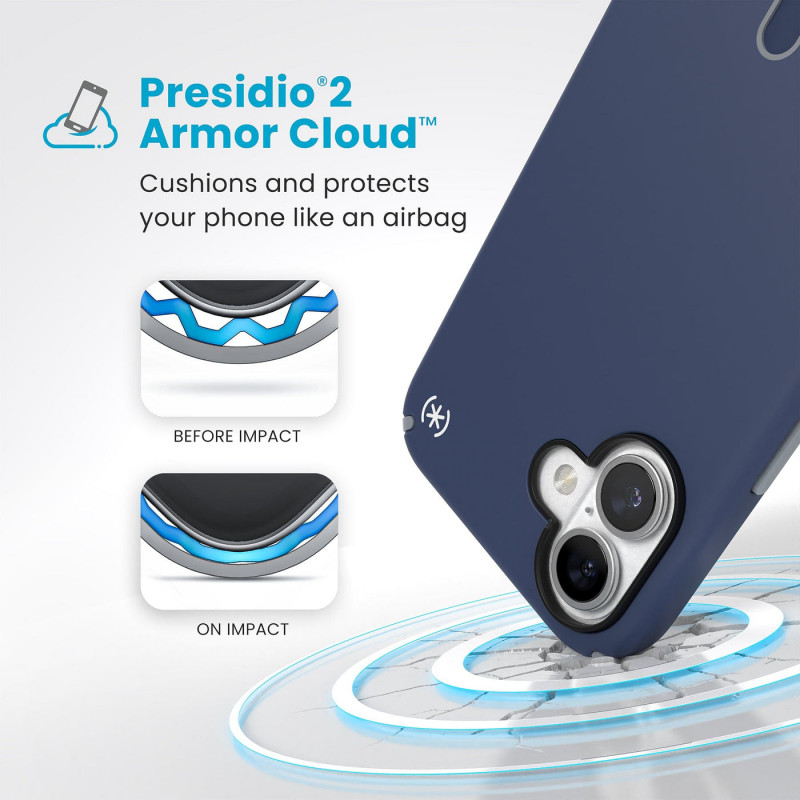 Speck Presidio2 Pro ClickLock & MagSafe funda para iPhone 16 Plus - Navy