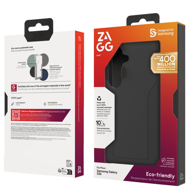 Funda ZAGG Luxe para Samsung Galaxy S26, negro, ZG702321154