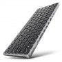 AXAGON HMC-KB-GE Teclado USB-C 5Gbps con hub 9 en 1, distribución alemana, HDMI 4K, Gigabit Ethernet, 100W PD, lector de tarjetas, Negro