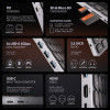 AXAGON HMC-KB-GE Teclado USB-C 5Gbps con hub 9 en 1, distribución alemana, HDMI 4K, Gigabit Ethernet, 100W PD, lector de tarjetas, Negro