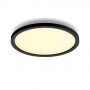 Philips Hue Aurelle Lámpara de panel redonda Negra - Lámpara de techo LED inteligente, ajuste de blanco, 2200 lm, Bluetooth y Zigbee