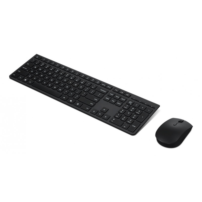 Lenovo Professional Conjunto inalámbrico de teclado y ratón - Distribución danesa, 1600 DPI, 2,4 GHz, Negro