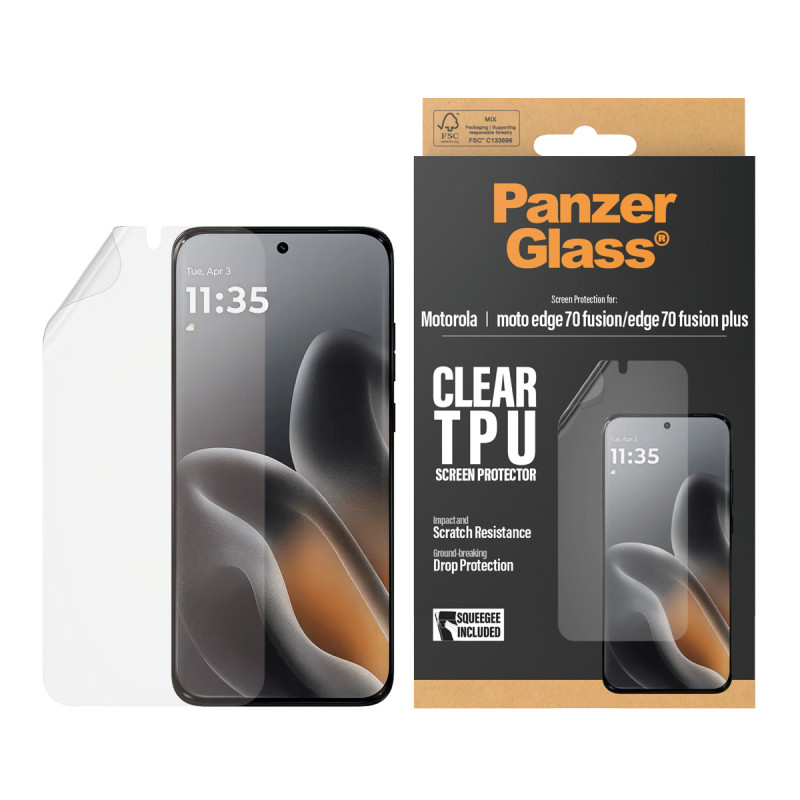 PanzerGlass Ultra-Wide Fit protector de pantalla de cristal templado para Motorola Moto Edge 60 Fusion