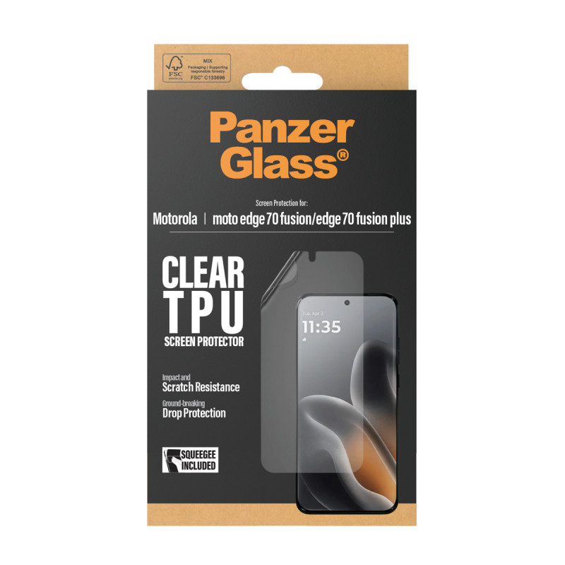 PanzerGlass Ultra-Wide Fit protector de pantalla de cristal templado para Motorola Moto Edge 60 Fusion