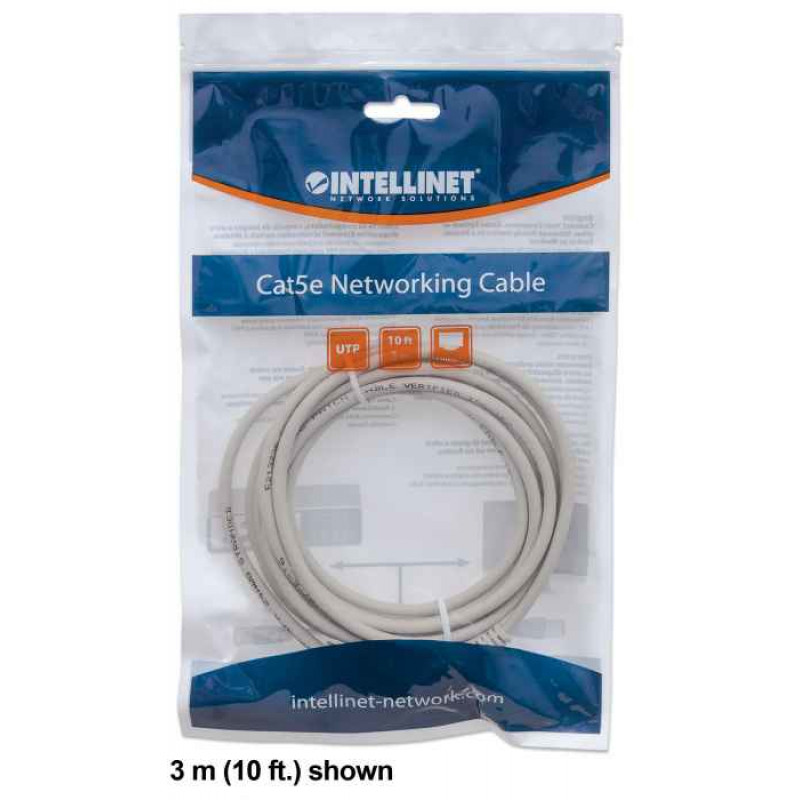 Intellinet cable de red Cat6 U/UTP, 1,5 m, gris