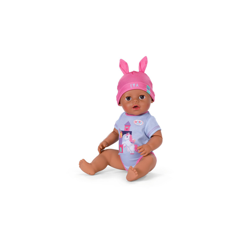 ZAPF CREATION BABY born Eva Click & Play Muñeca 43cm con pelo rubio y ojos azules