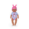 ZAPF CREATION BABY born Eva Click & Play Muñeca 43cm con pelo rubio y ojos azules