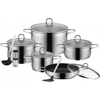 Silit Diamant Juego de 9 piezas de menaje de cocina, acero inoxidable