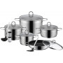Silit Diamant batería de cocina de 9 piezas, acero inoxidable