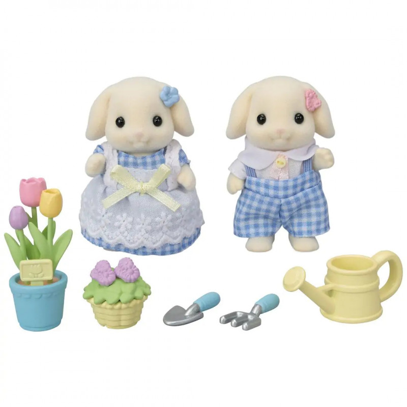 EPOCH Sylvanian Families - set de juego de flores y jardín con figuras