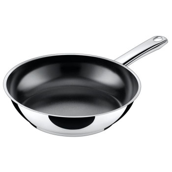 SILIT Talis set de sartenes con espátula, 20 y 24 cm, acero inoxidable/negro