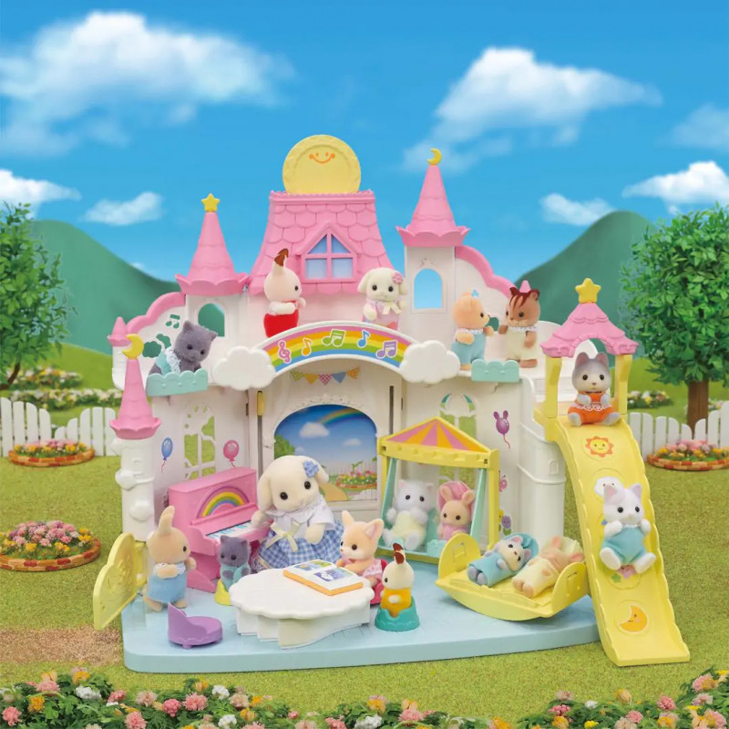 Set de juego Sylvanian Families guardería de aventuras castillo del sol