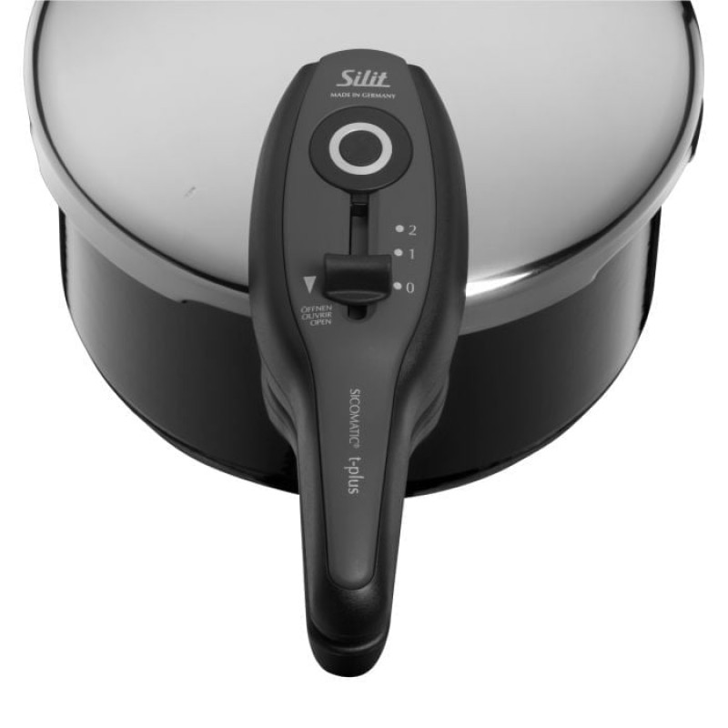 SILIT Silargan Sicomatic t-Plus Set de ollas a presión 4,5L + 3,0L, 22cm, Negro