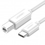 UGREEN US241 Cable USB 2.0 USB-C a USB-B para impresora 1,5m blanco
