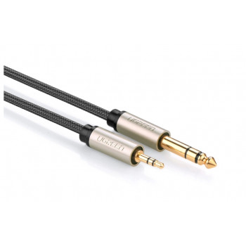 UGREEN Cable de audio TRS de conector macho jack 3,5 mm a conector macho jack 3,5 mm 5 m Gris (10630)