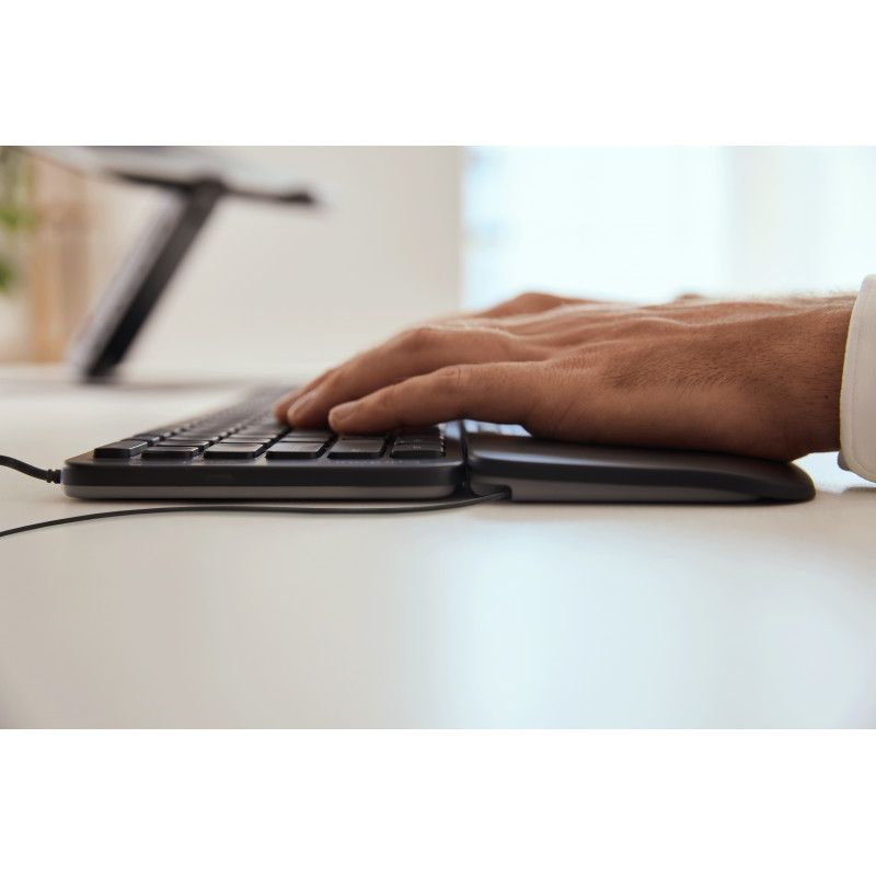 Contour Design CDKBBALPN21500 teclado compacto de tijera con cable, distribución nórdica, negro