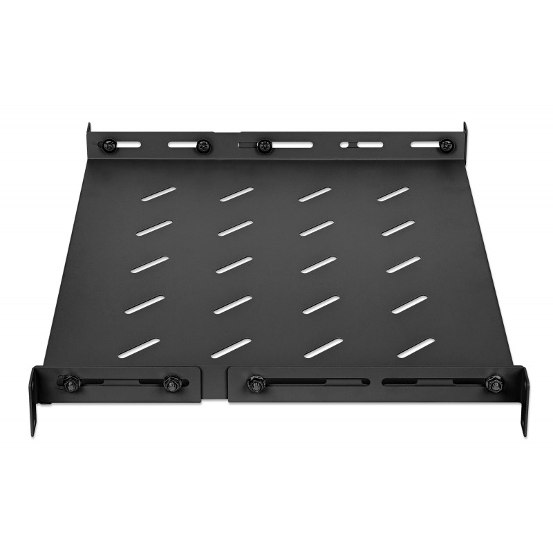 Intellinet rack - estante - con raíles variables, montaje fijo - negro, RAL 9004 - 1U - 48,3 cm (19 inch)