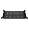 Intellinet rack - estante - con raíles variables, montaje fijo - negro, RAL 9004 - 1U - 48,3 cm (19 inch)