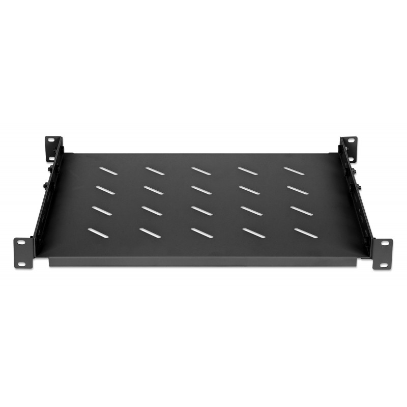 Intellinet rack - estante - con raíles variables, montaje fijo - negro, RAL 9004 - 1U - 48,3 cm (19 inch)