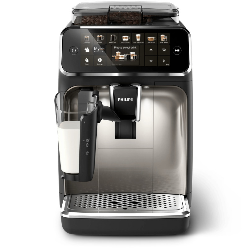 Philips cafetera superautomática EP5447/90 / Series 5400 plata/negro