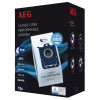 AEG GR201SM s-bag Classic Long Performance bolsas aspirador, pack de 8, azul/blanco, para VX4 Serie 900 168 824