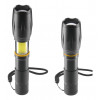 Hama W200 linterna LED 2 en 1, 200 lm, enfoque zoom, 3 modos, negro