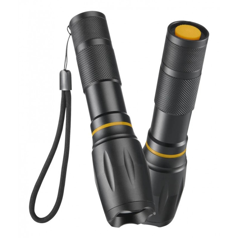 Hama W200 linterna LED 2 en 1, 200 lm, enfoque zoom, 3 modos, negro