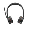 Jabra Evolve 75 MS auriculares inalámbricos estéreo con cancelación activa de ruido, certificados para Microsoft Teams, conectividad Bluetooth dual, Busylight, on-ear, negro