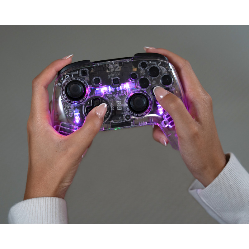 Turtle Beach Afterglow mando gaming inalámbrico RGB transparente para Nintendo Switch 2