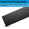HP Desktop 320K Teclado USB con cable – Teclado belga AZERTY, Negro, Tamaño completo con teclado numérico, Resistente a salpicaduras, para Thin Clients y sobremesa (9SR37AA#AC0)