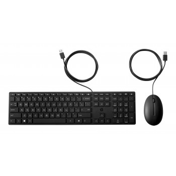 Conjunto de teclado y ratón con cable HP Desktop 320MK, distribución rusa, Negro 9SR36AA#ACB