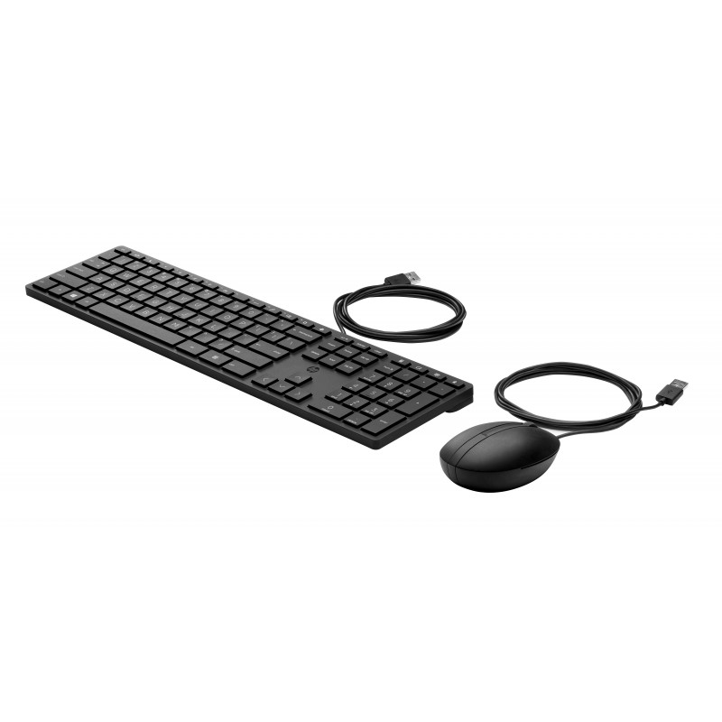 Conjunto de teclado y ratón con cable HP Desktop 320MK, distribución rusa, Negro 9SR36AA#ACB